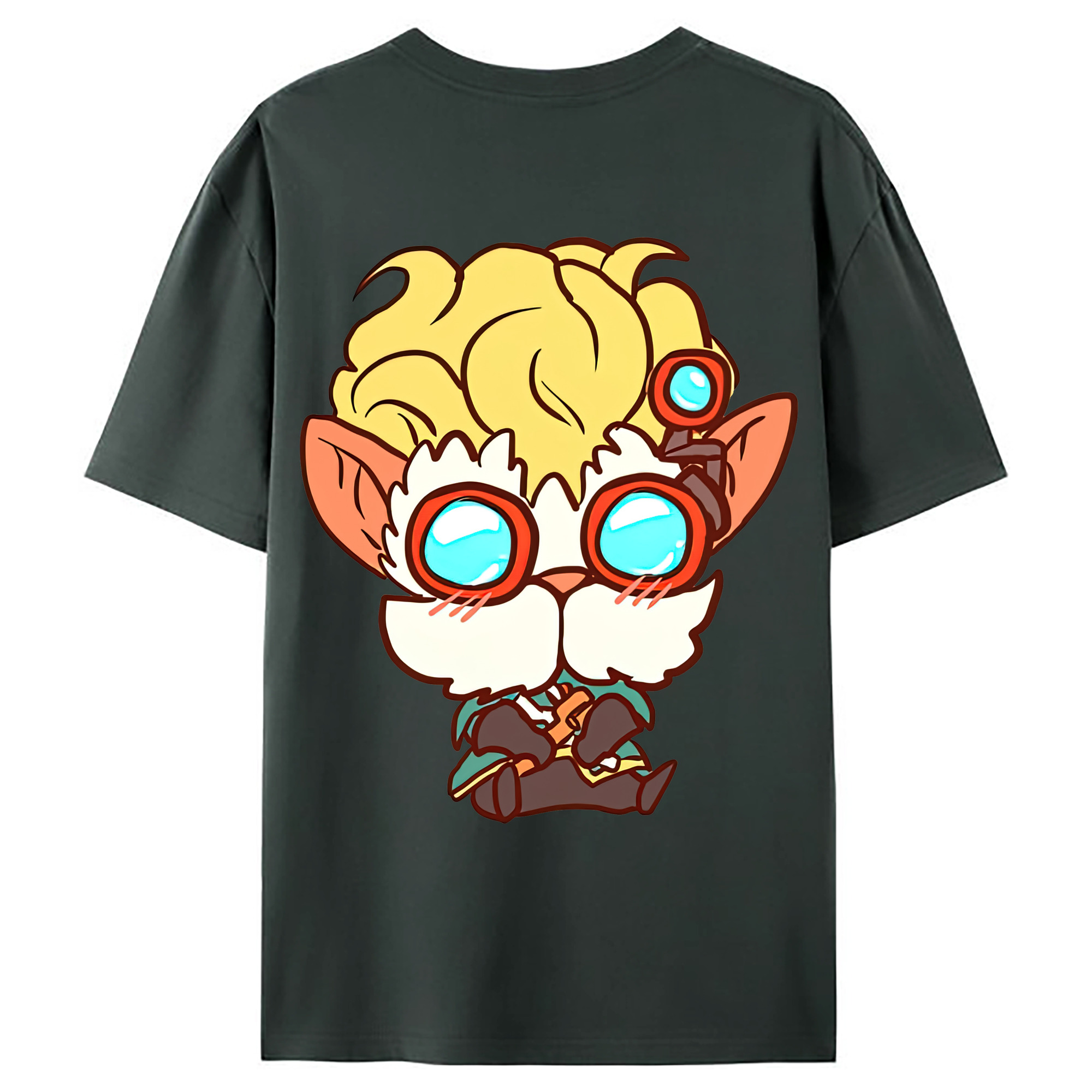 （画像用） リーグ・オブ・レジェンド League of Legends LOL 綿100％ メンズ半袖Tシャツ（バックプリント） 通気性